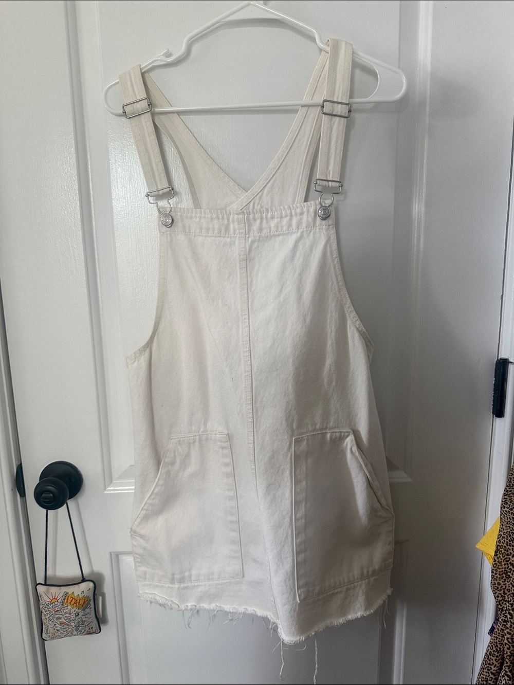 Pull&Bear Cream Crossback Denim Dress